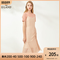 ElAND Clothing Summer Small Hanging Fresh Floating Floating Flower Flower Small fish tail dress