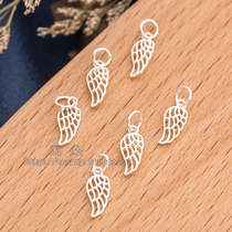 925 sterling silver red rope woven female bracelet hollow wing small pendant handmade hand-made hand rope diy jewelry material