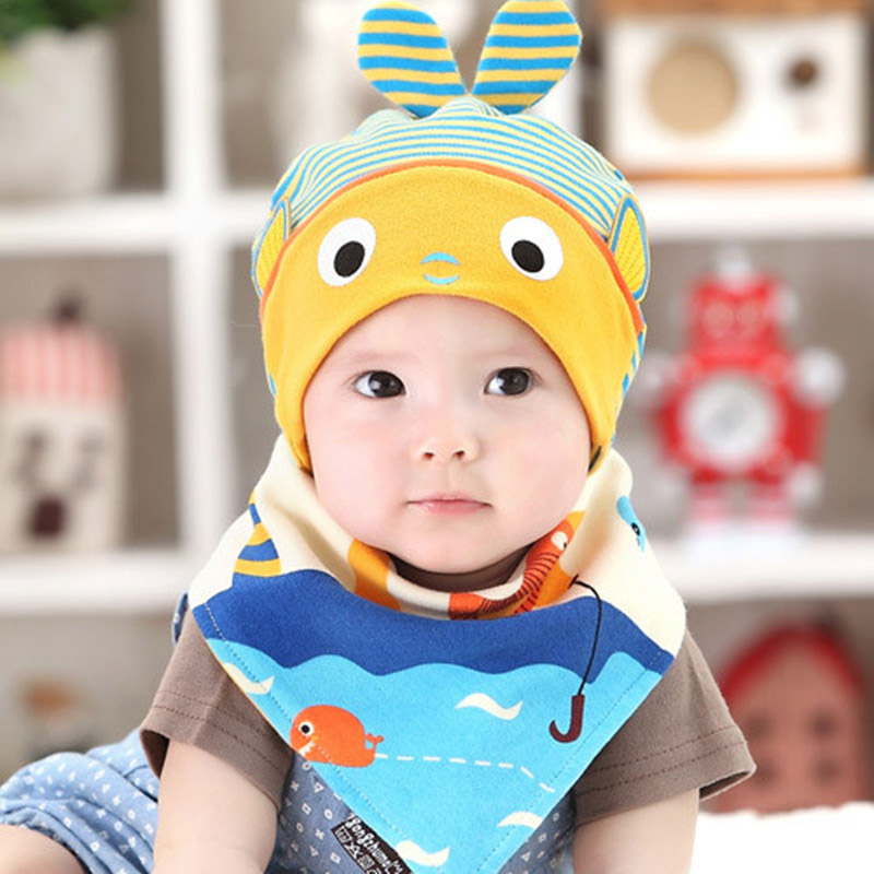 春季婴儿帽子3-6-12个月宝宝纯棉套头帽秋男女童韩版新生儿睡觉帽产品展示图4