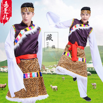 New mens Mongolian dance performance costume Mongolian national costume mens Tibetan stage performance grassland style