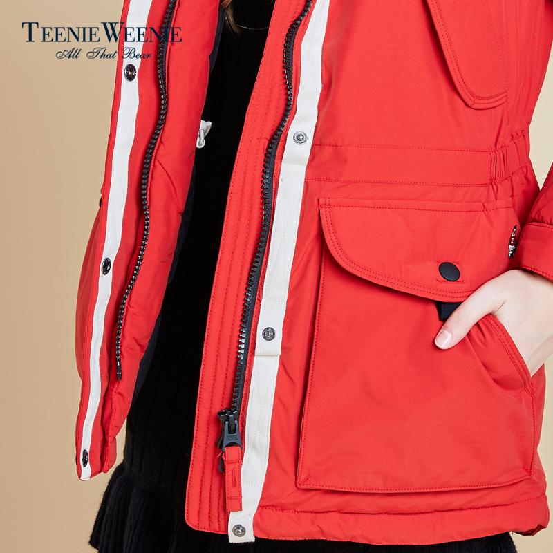 Teenie Weenie小熊2016冬季新品中长款含绒70%羽绒服TTJD68V05I产品展示图5