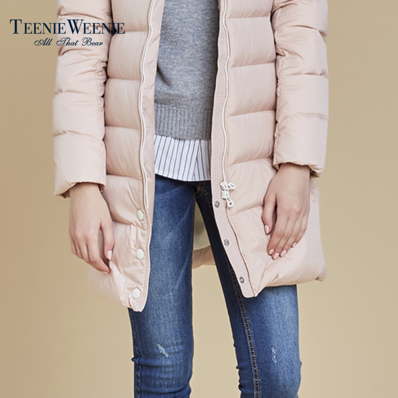 Teenie Weenie小熊2016冬季新品女装长款含绒80%羽绒服TTJD64T54K产品展示图3