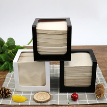 Simple tissue box towel box towel paper storage rack Hotel restaurant milk tea hotel dedicated Square drawing napkin carton