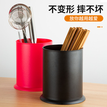 Plastic chopsticks tube milk tea shop bar storage box kitchen tableware knife and fork holder drain rack commercial spoon Cup shelf