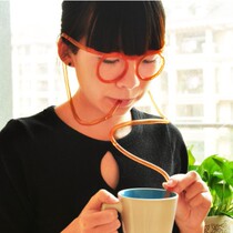 Full of crazy funny drinks Juice glasses straw lengthened creative eye straw Childrens activity gift