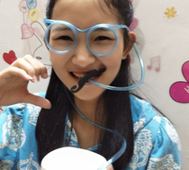 Beard glasses Straw Crazy funny party straw Lazy people drink water Tricky Wedding game props