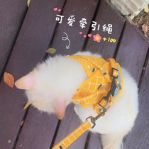 Dog traction rope small and medium dog vest type anti-escape Teddy out for adjustable walking cat rope kitty special
