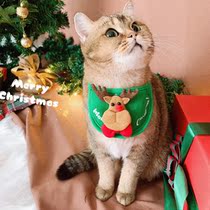 Kitty Christmas Decorations Cute Neckline Small Young Cat Pets Dog Decorations neck sleeves Triangular Scarves Neck Collar