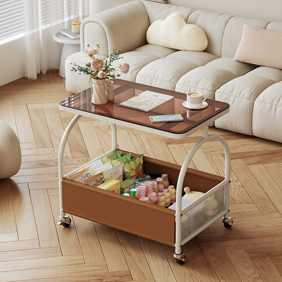 French light luxury high -level sensory can move glass small pusher, a few living room sofa sofa small coffee table bedroom bedside tables French light luxury high -level sensory can move glass small pusher, a few living room sofa sofa small coffee table bedroom bedside tables