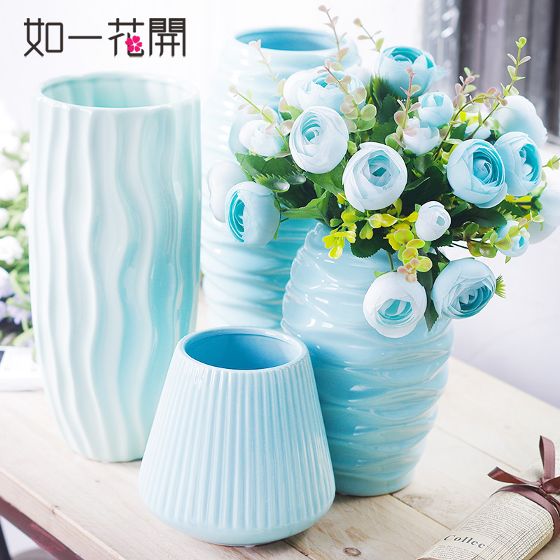 Zen mountain stream artistic vase study creative furnishing articles I and contracted sitting room ceramic dry flower flower vase