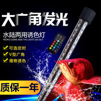 Wide-angle fish tank light LED aquarium diving light lighting red color and brightening three primary colors Koi parrot fish