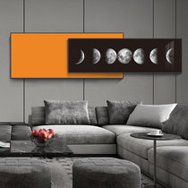 Lunar eclipse living room decorative painting light luxury industrial wind large murals modern simple moon black and white photography art hanging paintings