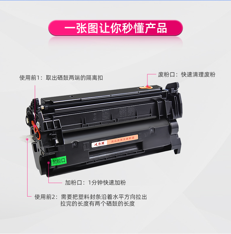 【带芯片】适用惠普hp77a硒鼓cf277a m405dn/dw墨粉盒hp77x mfp m