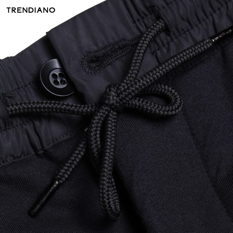 【多件多折】TRENDIANO棉质拼接针织休闲短裤3152061670