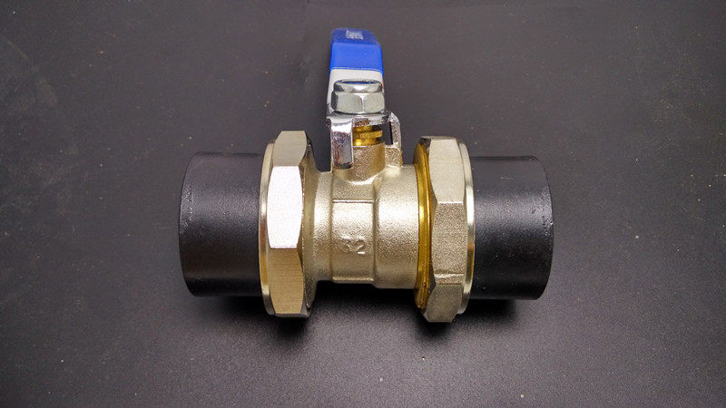 pe双头热熔球阀pe活接铜水阀承插式阀门水开关20/25/32/40/50/63