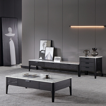 Nordic Wood marble TV cabinet coffee table combination living room TV cabinet modern simple small apartment cabinet