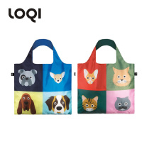 German LOQI Animals series fashion trends light foldable eco-friendly bag supermarket shopping bag trendy single shoulder bag