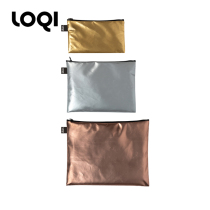 German LOQI Metal Series Fashion Cashier Bag Suit Travel Classified Tidying Bag Wash Bag Makeup Wrap