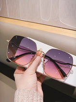 Cospp Kosp Lady Sunglasses Fashion Metal Frame Light Color Sunglasses Male anti-UV mesh red vegetarian glasses