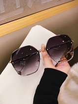 Day Ensemble Cospp Kosp New Without Frame Cutting Edge Sunglasses Temperament Sunglasses Big Face Slim Glasses Anti-UV Rays