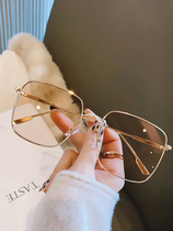 Day Department Cospp Kosptransparent blue sunglasses female fashion square metal frame light lenses black sunglasses male