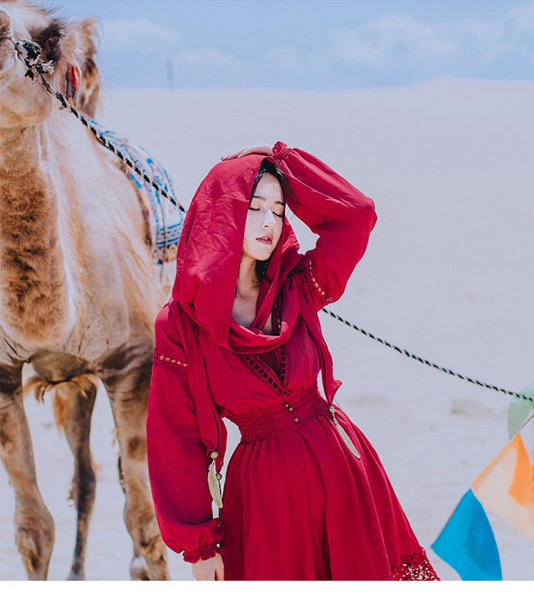 茶卡盐湖青海湖云南服饰沙漠服装女新疆西北旅游穿搭女装拍照裙子