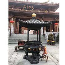 Manufacturer Direct sales Custom Customized Four Dragon Column Incense Stove Temples Round Cast Copper Iron Incense Stove Scenic Spot Burning Paper Stove Cemeteries Warp Stove