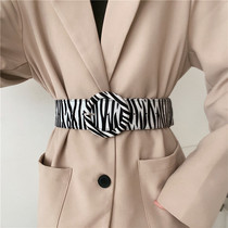 South Korea (designer) Sandro Tarpin zebra belt female decoration suit windbreaker skirt belt