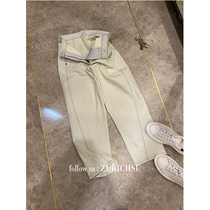 Good version imported Turkish fabric nostalgic washed with type loose thin cone type daddy pants jeans