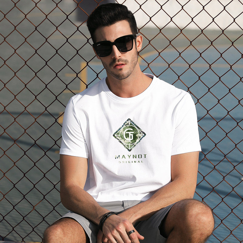 short sleeve men's fashion brand summer loose clothes men's trend half sleeve t-shirt pure cotton t-shirt top bottoming shirt men's wear