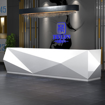 Company front desk Reception desk Creative desk Simple modern office paint welcome desk Bar table cashier