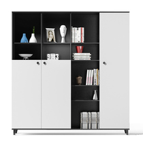 Simple modern file cabinet Data cabinet Wooden office bookcase Floor cabinet Mobile low cabinet with lock storage cabinet