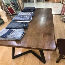 Nordic display bag rack childrens clothing womens clothing store simple solid wood display table cabinet Zhongdao frame running water display table