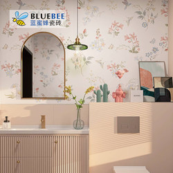 French simple bathroom tiles 600X1200 light luxury tiles cream style soft light bathroom floor tiles kitchen wall tiles