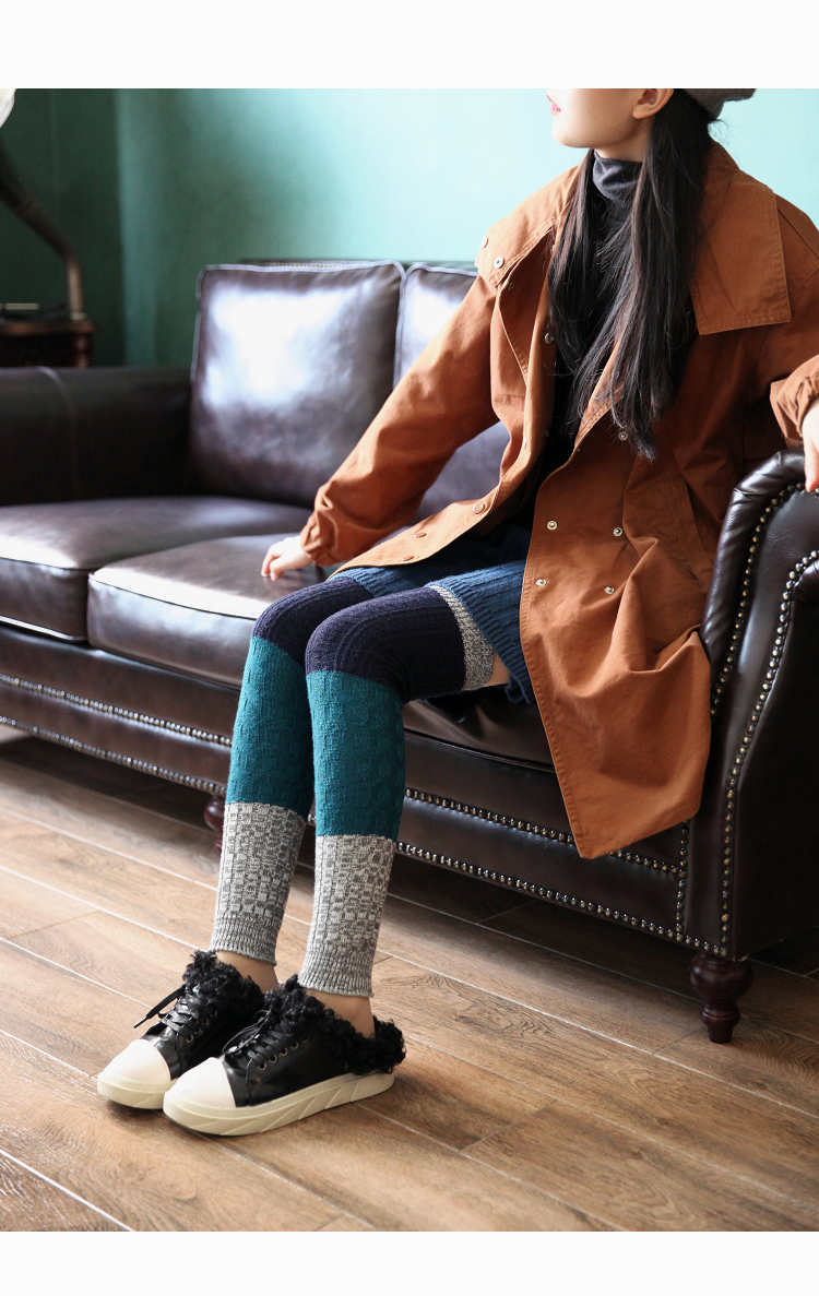 女士秋冬新款袜套加厚保暖过膝腿套羊毛堆堆袜针织护膝美腿脚套