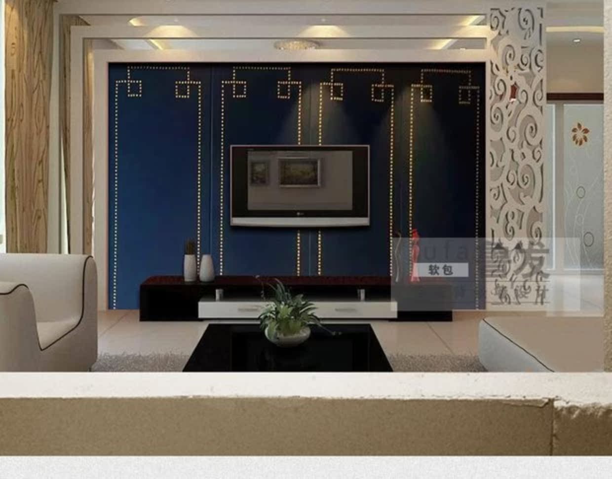 定制做床头软包背景墙欧式简约客厅卧室沙发电视硬包泡钉铆钉装饰_7折