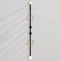 Laier all-copper coat rack wall-mounted punch-free Nordic modern simple creative towel hanger light luxury clothes hook