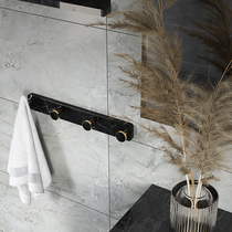 Punch-free bathroom row hook Nordic Wall Wall bathroom light luxury Wall living room porch bedroom marble adhesive hook