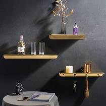 Laier bathroom mirror front shelf Punch-free toilet Toilet wall-mounted wall sink Towel storage rack