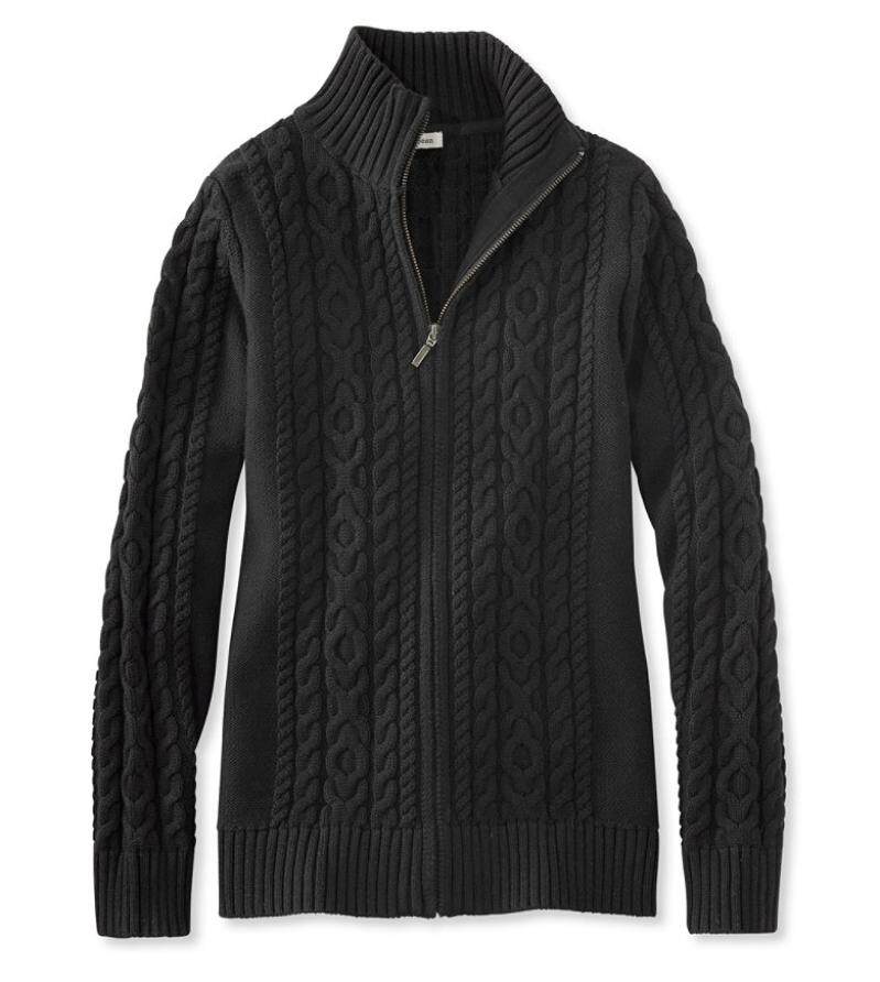 l.l.bean女士毛衣纯棉拉链高领柔软美国直邮tk298836