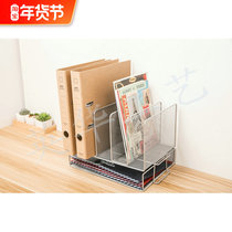 Iron vertical file frame A4 multi-layer can be superimposed paper grid file frame metal grid desktop office storage shelf