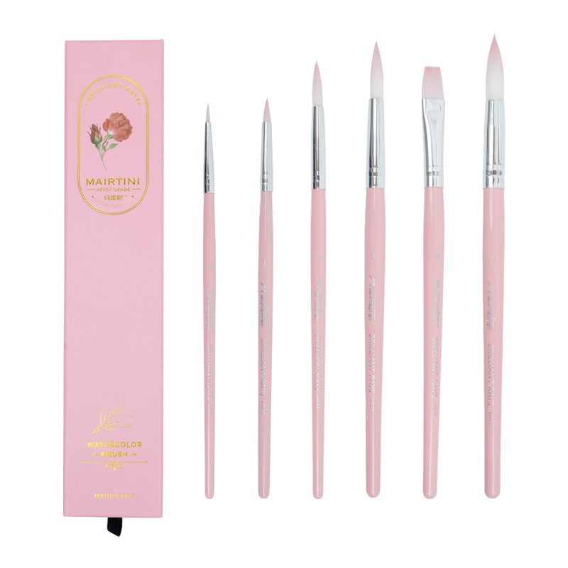 mairtini martini light series round head flat head pink watercolor pen set watercolor pen girl heart gift box