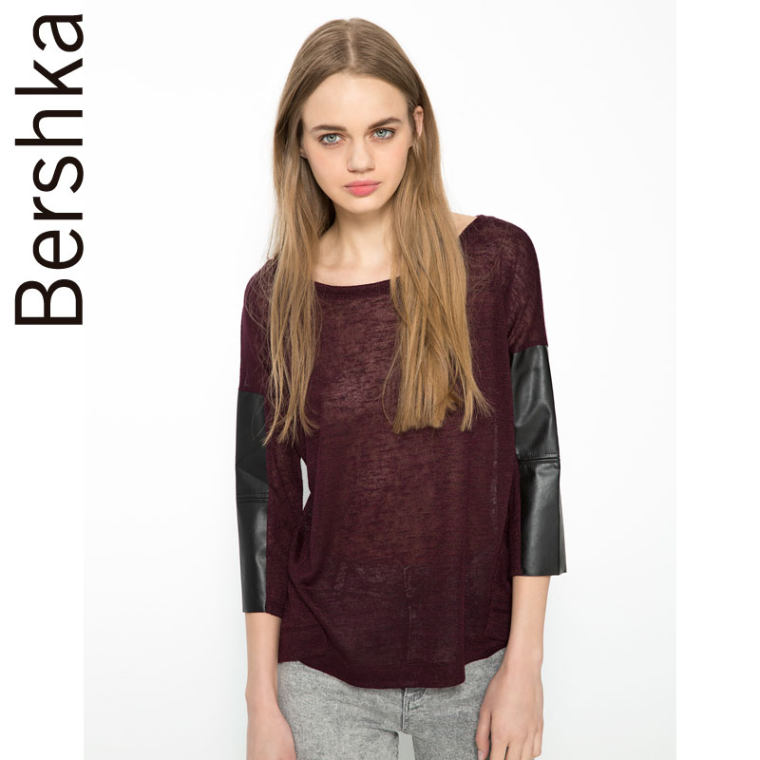 Bershka Bershka人造革针织衫 06956188