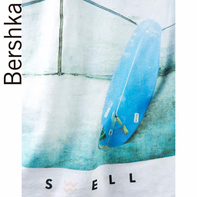 BershkaBIG SWELL 印花 T 恤衫 07958923