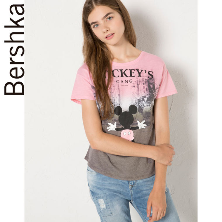 Bershka BSK 米奇印花 T 恤衫 07555831