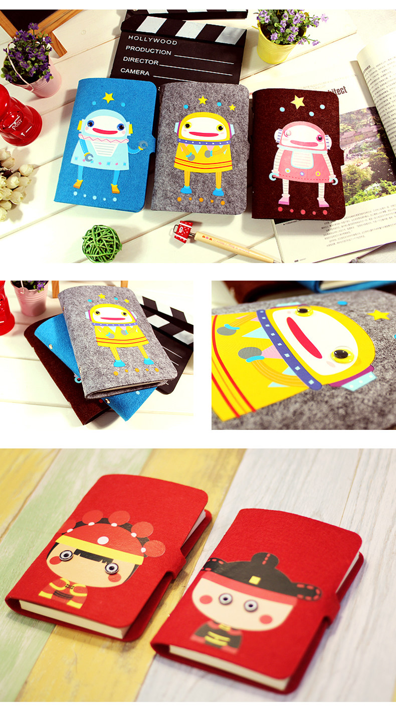创意 动漫a6记事本空白方格读书笔记学生日记本diy定制批发便携随