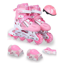3 Childrens left-flowing skates full set of powder 4 Han sweat and cold roller skates 5 retractable 6 flash light 7 in-line wheels 8 years old