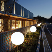 Led outdoor luminous round ball lamp Villa Garden Park Courtyard View Inserted lamp waterproof brightening straw terrace lamp