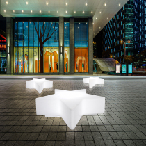 Outdoor LED luminous pentagram Stool District Courtyard Park Square Public Area Creative Rest Sitting