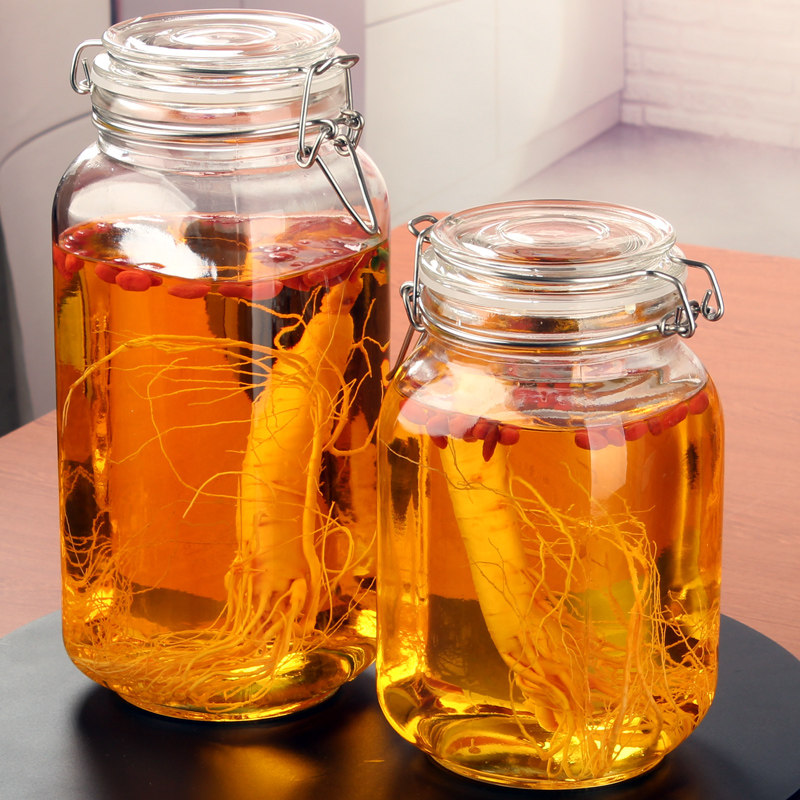 无铅玻璃泡酒瓶2-10斤家用带龙头人参酒瓶酿酒坛子酵素密封罐酒缸